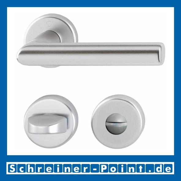 Hoppe Amsterdam Aluminium Objekt-Garnitur Rosettengarnitur F1 Natur, 1400F/42/42KVS, Benutzungskategorie 4, 3150151, 3150186, 3150207, 3150258